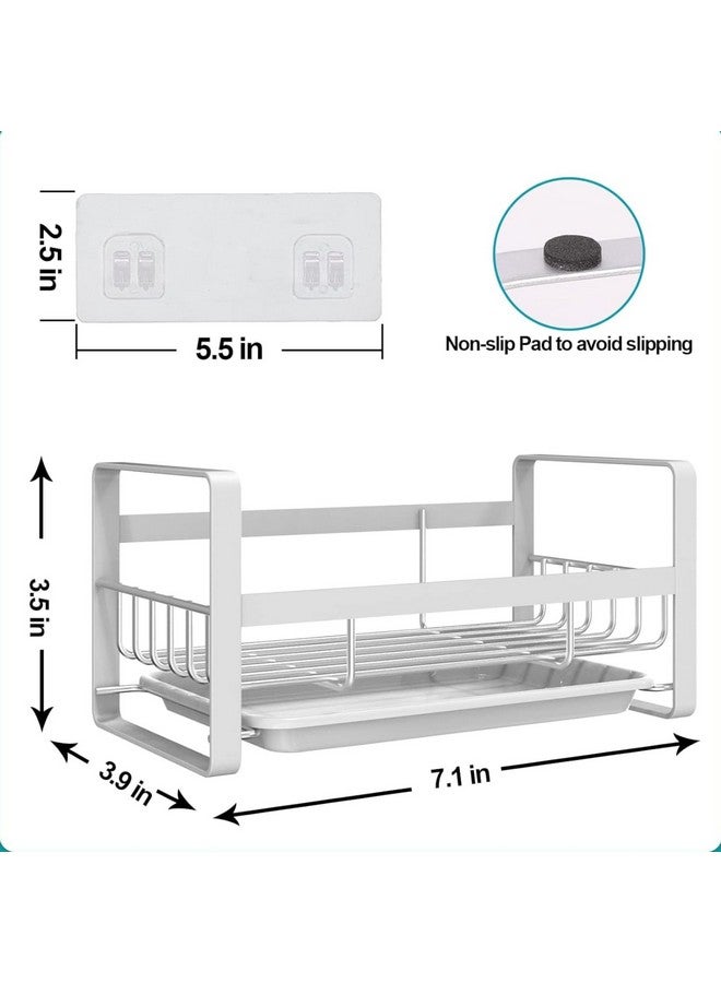 Golden bird Kitchen Sink Caddy Sponge Holder, Silver Sink Organizer, Sponge Holder, Soap Dish Dispenser Brush Holder Storage Kitchen Accessories -Countertop or Adhesive - Image 2