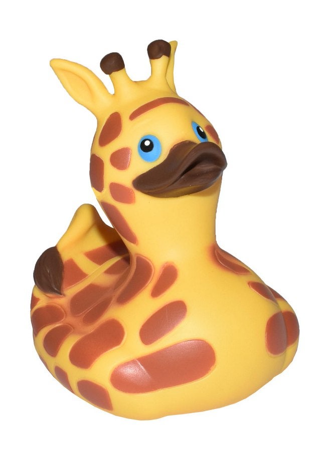 Wild Republic Rubber Ducks, Bath Toys, Kids Gifts, Pool Toys, Water Toys, Giraffe, 4" - Image 1