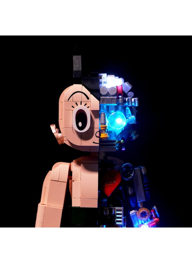 Patch Odd Building Blocks Iron Arm Astro Boy Mecha Lighting 70th Anniversary Edition DIY Lighting Accessories Cross-border-Color:Astro Boy Remote Control Lighting (without Building Blocks)  - Image 1