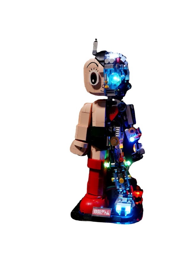 Patch Odd Building Blocks Iron Arm Astro Boy Mecha Lighting 70th Anniversary Edition DIY Lighting Accessories Cross-border-Color:Astro Boy Remote Control Lighting (without Building Blocks)  - Image 5
