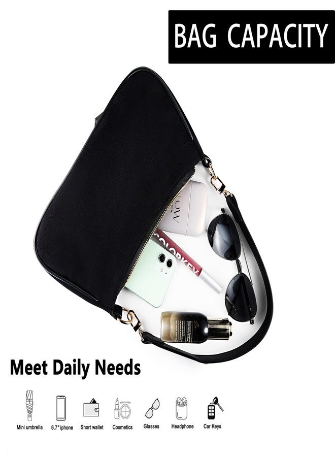 VODIU Clutch Tote Handbags with 2 Removable Straps and Zipper Closure Crossbody Bags Shoulder Purse Handbag for Women, C-black, Medium - Image 4