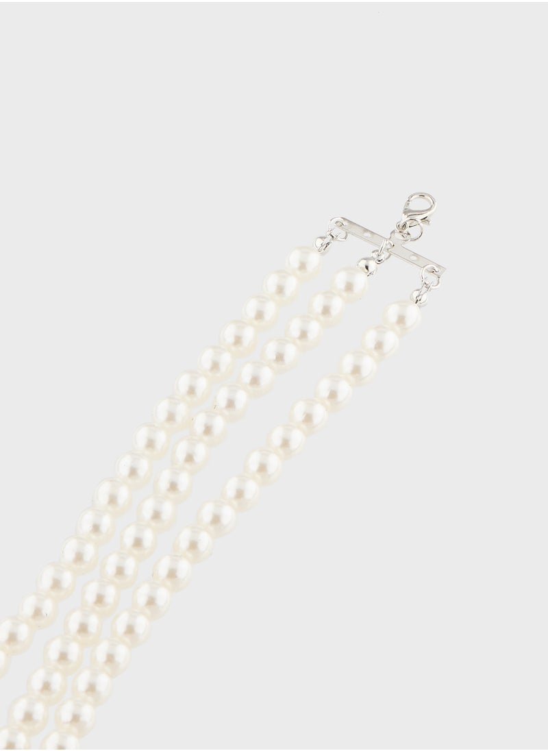Ella Limited Edition Pearl Rose Floral Choker  Necklace  - Image 4