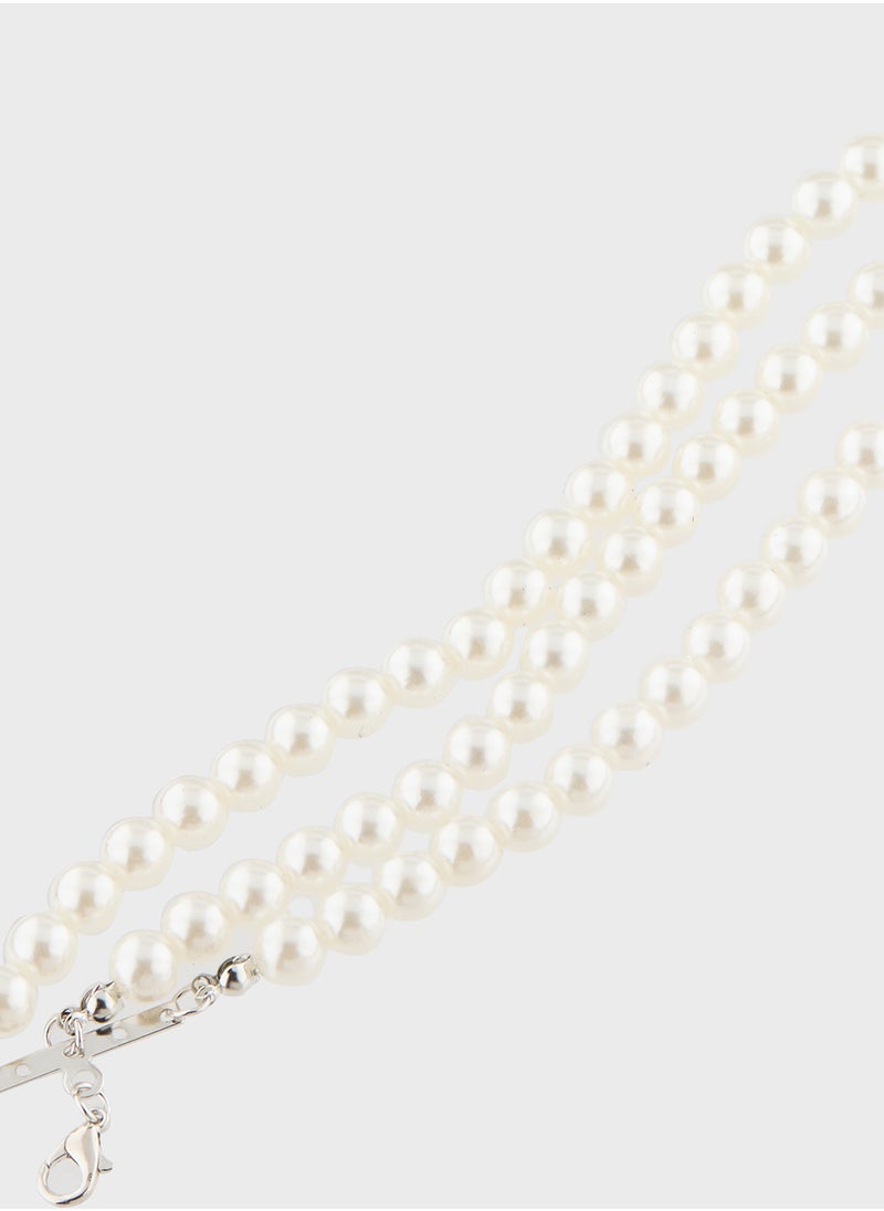 Ella Limited Edition Pearl Rose Floral Choker  Necklace  - Image 3