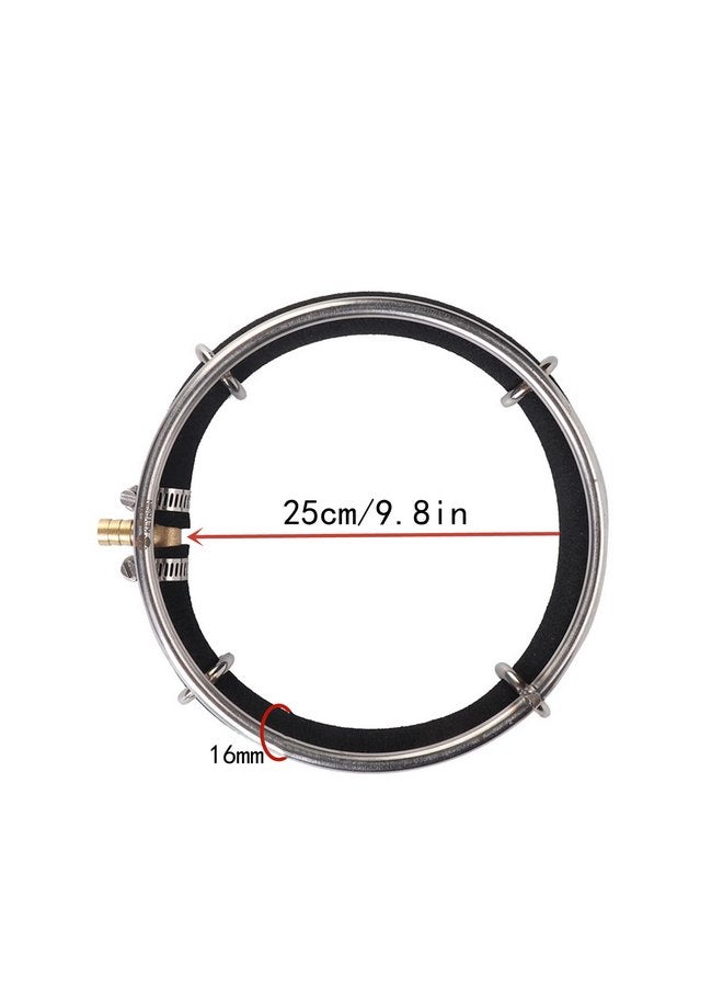 TOPINCN TOPINCN Aquarium Round Air Bubble Diffuser Ring Fish Pond Oxygenation Bubbler Aquarium Aerator Bubble Stone Aquarium Air Stone Disc for Aquarium and Fish (25cm)  - Image 3