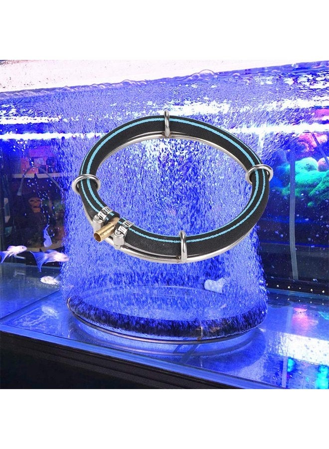 TOPINCN TOPINCN Aquarium Round Air Bubble Diffuser Ring Fish Pond Oxygenation Bubbler Aquarium Aerator Bubble Stone Aquarium Air Stone Disc for Aquarium and Fish (25cm)  - Image 4