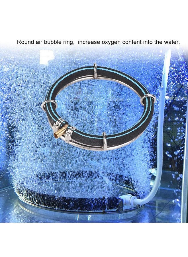 TOPINCN TOPINCN Aquarium Round Air Bubble Diffuser Ring Fish Pond Oxygenation Bubbler Aquarium Aerator Bubble Stone Aquarium Air Stone Disc for Aquarium and Fish (25cm)  - Image 2