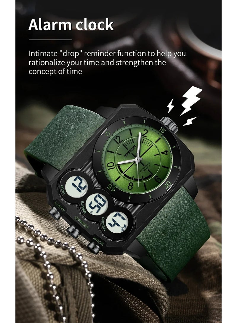 Sanda6237 Electronic Watch Dual Display Countdown Multi-Functional Sports Watch Waterproof Luminous Large Dial Student Electronic Watch - Image 5