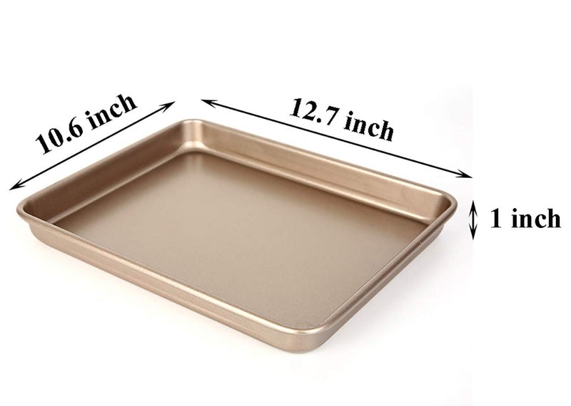 Walooza 13 Inch Baking Pans Nonstick Set Of 2  Walooza 13 X 11 X 1 Inch Cookie Sheet Replacement Toaster Oven Tray - Image 2