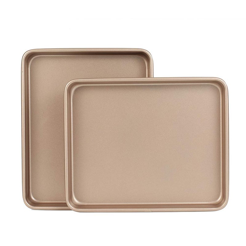 Walooza 13 Inch Baking Pans Nonstick Set Of 2  Walooza 13 X 11 X 1 Inch Cookie Sheet Replacement Toaster Oven Tray - Image 3