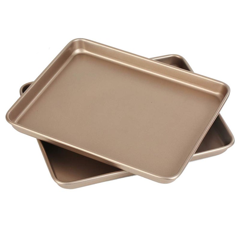 Walooza 13 Inch Baking Pans Nonstick Set Of 2  Walooza 13 X 11 X 1 Inch Cookie Sheet Replacement Toaster Oven Tray - Image 1