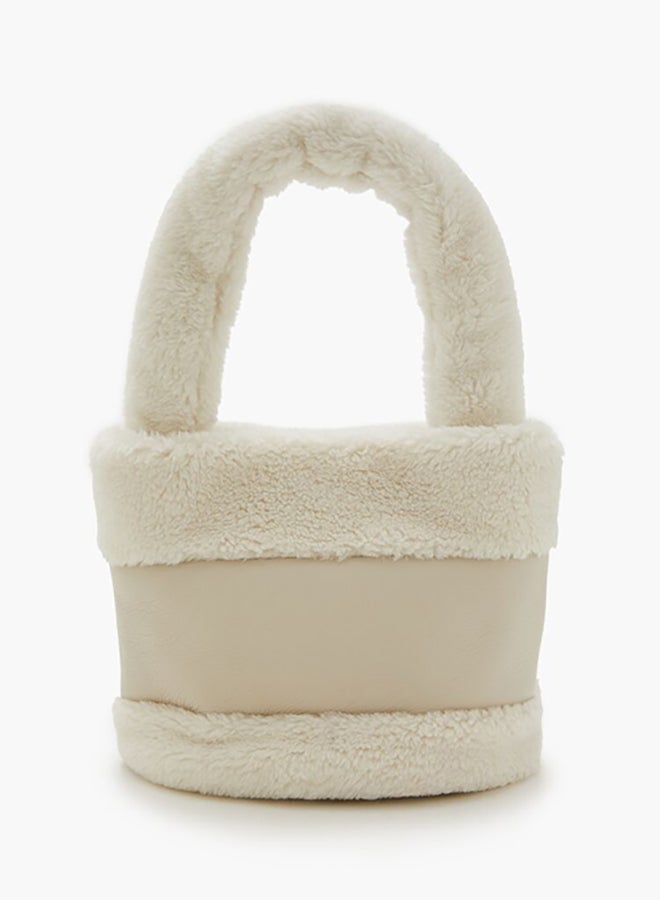 FOREVER 21 Faux Leather & Shearling Handbag  - Image 2