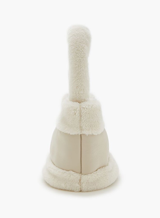 FOREVER 21 Faux Leather & Shearling Handbag  - Image 4