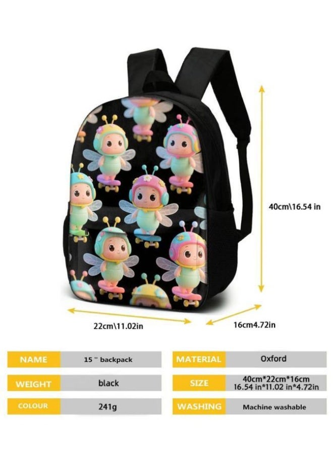 Bright Li Fire Unlock the new fashion of childish fun! Three-piece set of bags, cartoon elements for children and teenagers (students, children, friends' outings, mountain climbing, schooling, etc. can be used) - 33  - Image 5