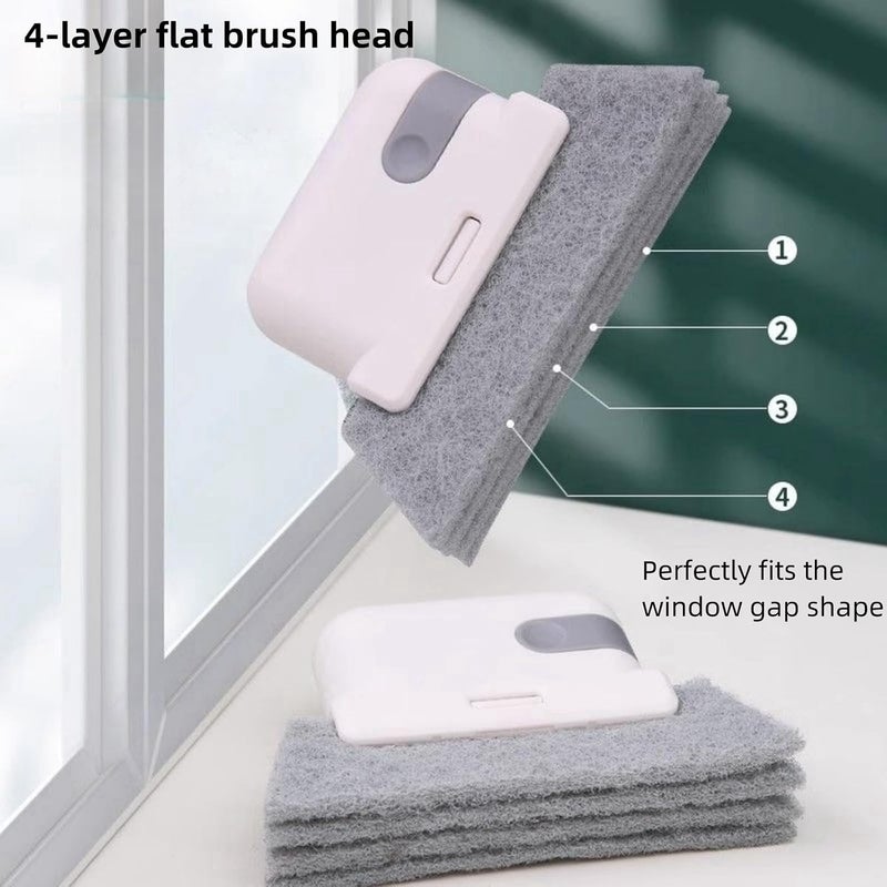 JDLYEVER Window Cleaning Brush Set, Window Groove Cleaning Brush Small Brush Window Gap Cleaning Brush, Precision Cleaning Bristles, Multipurpose Gap Cleaning, Easy to Clean and Maintain 2 Pack - Image 4