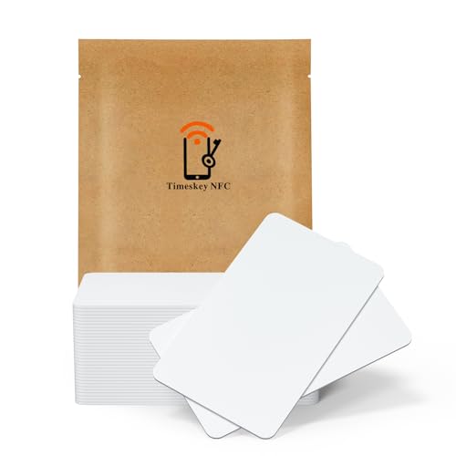Timeskey NFC 50pcs NTAG213 NFC Tags iPhone NFC 213 Programmable NFC Cards Writable NFC 213 Tags 144 Bytes Memory Ntag213 Chips Compatible with All NFC-Enabled Phones and Devices（ Timeskey NFC ） - Image 1