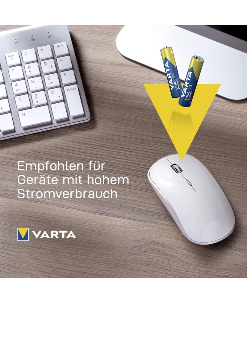 VARTA Longlife Power AAA Micro LR06 Alkaline Battery (4-pack) -  ideal for toys, torches, controllers and other battery-powered devices , Made in Germany  - Image 3
