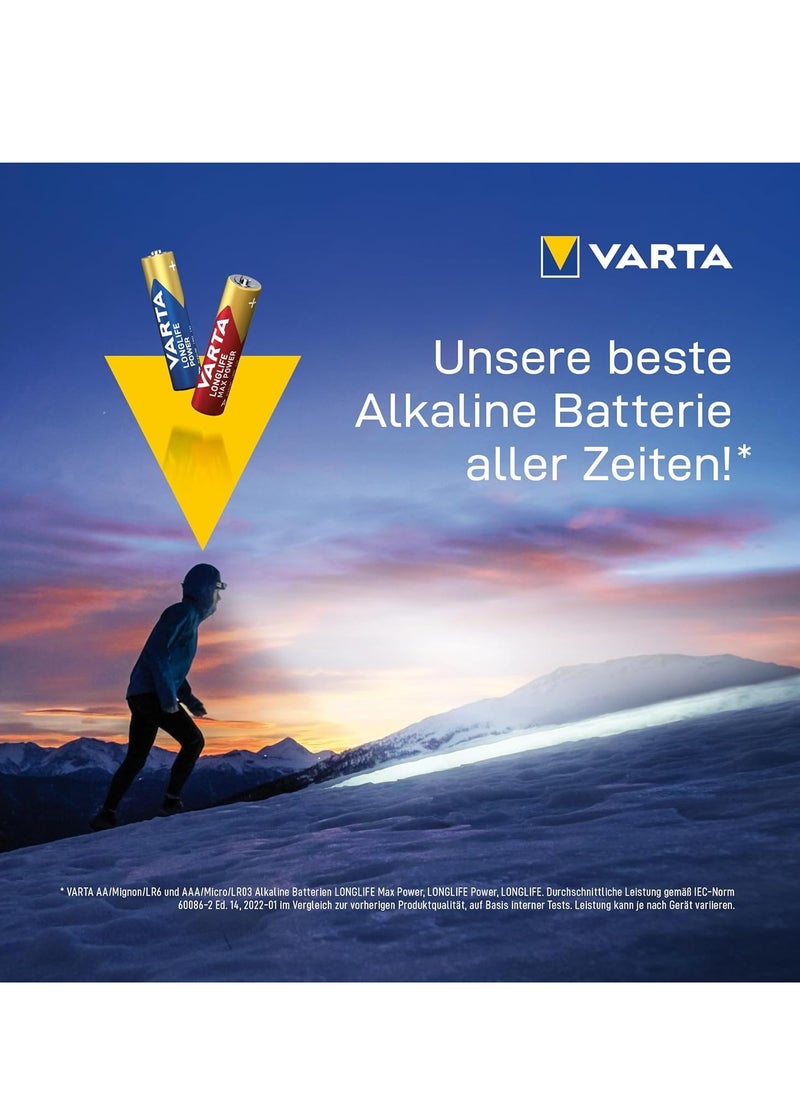 VARTA Longlife Power AAA Micro LR06 Alkaline Battery (4-pack) -  ideal for toys, torches, controllers and other battery-powered devices , Made in Germany  - Image 4