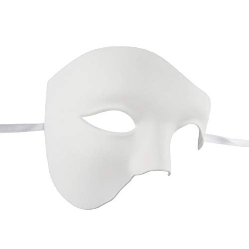 KEFAN Mens Mask Halloween Mask Masquerade Phantom of The Opera Half Face Mask - Image 3