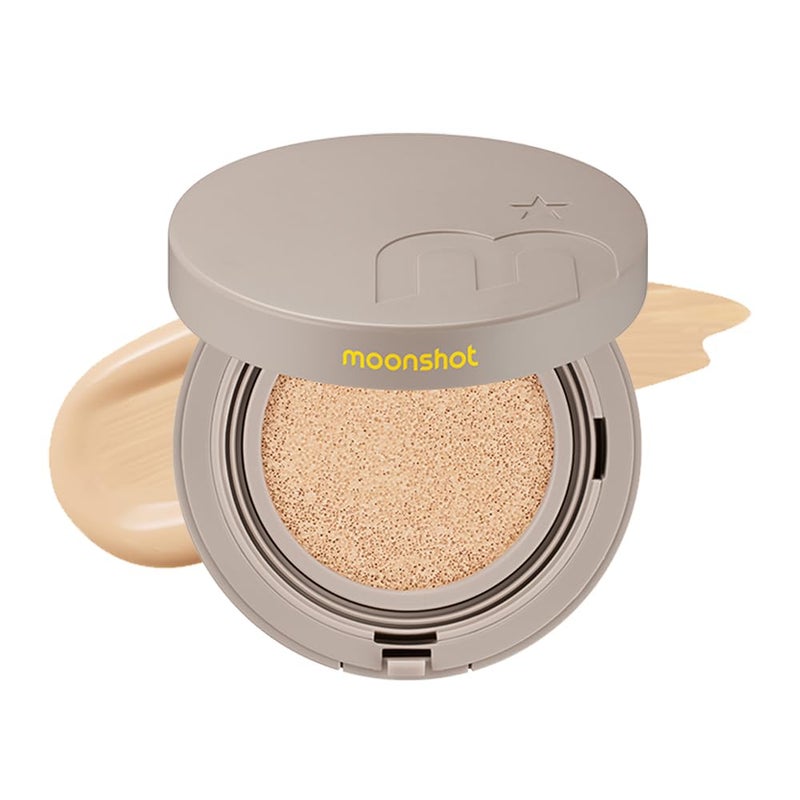 كوشن فاونديشن كونشس فيت من موون شوت كوريا تغطية متوسطة طويلة الأمد قابلة للبناء لإنهاء ساتيني ناعم نباتي خالي من القسوة 21N فانيليا كونية