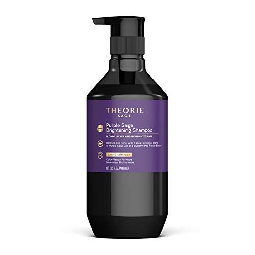Theorie Purple Sage Brightening Shampoo Balance Tone Brighten Blonde Silver Grey Bleached Color Treated or Highlighted Hair Eliminate Brassiness Yellowing 1353 Fl Oz Pack of 1 - Image 2