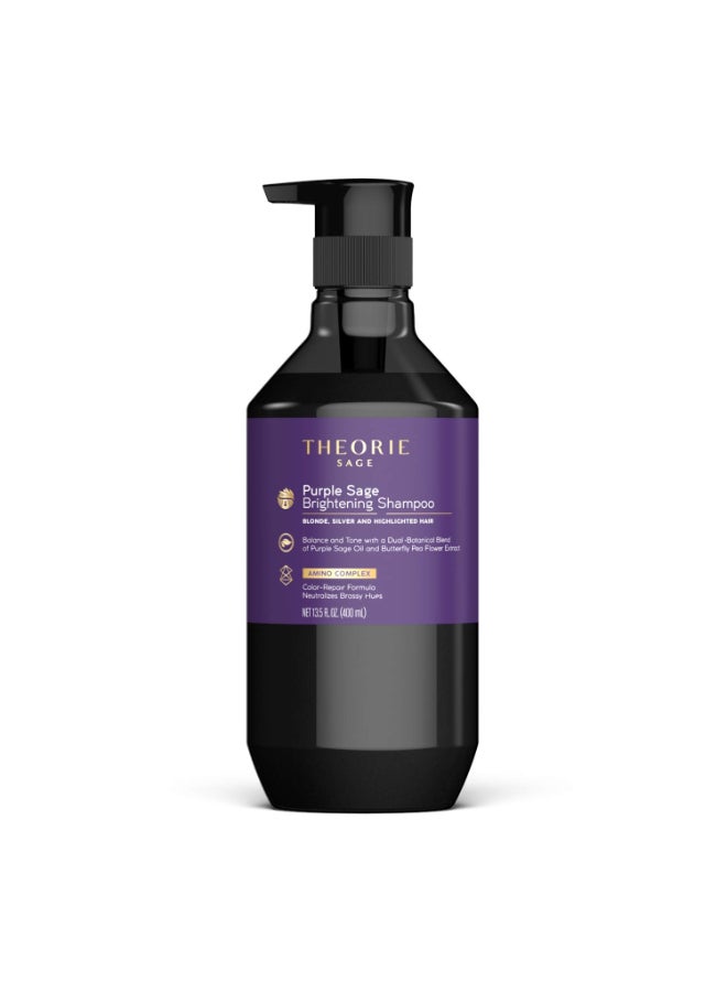 Theorie Purple Sage Brightening Shampoo Balance Tone Brighten Blonde Silver Grey Bleached Color Treated or Highlighted Hair Eliminate Brassiness Yellowing 1353 Fl Oz Pack of 1 - Image 3