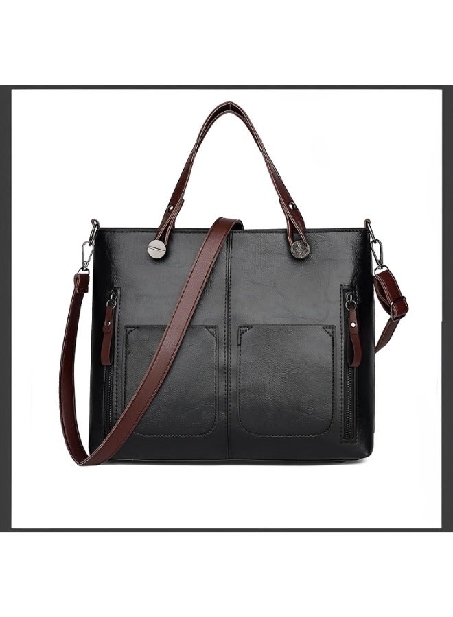 REOCLE Women's Purses Tote Bag Handbags PU Leather Shoulder Crossbody Bag with Multi-Pockets Vintage Elegant Handbag for Work & Daily Use & Travel  - Image 2