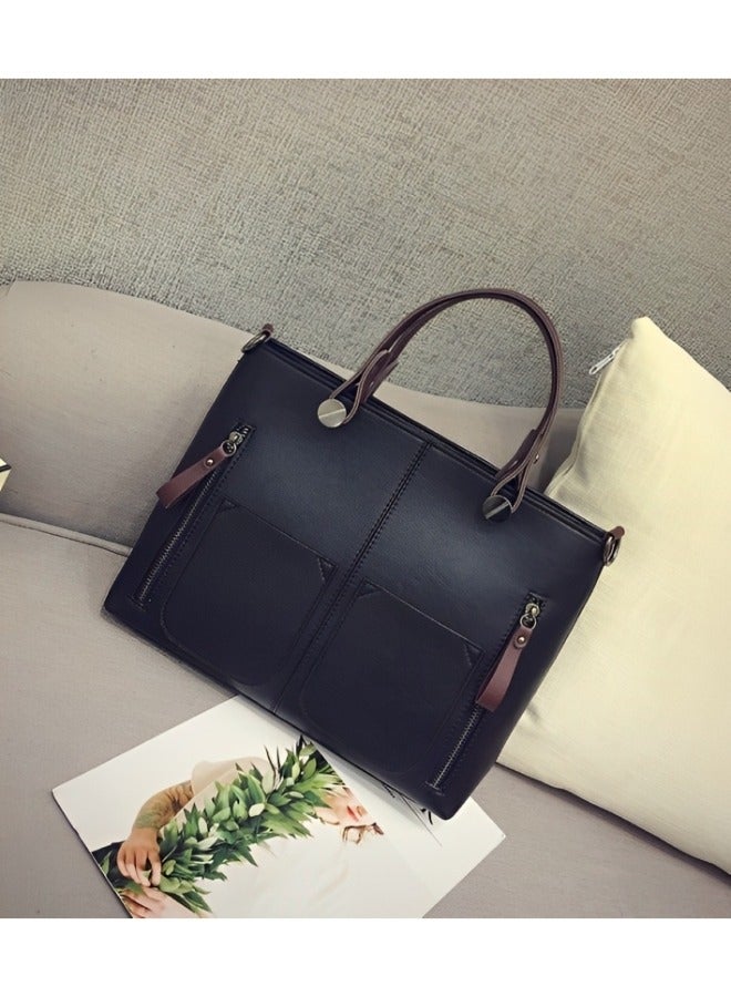 REOCLE Women's Purses Tote Bag Handbags PU Leather Shoulder Crossbody Bag with Multi-Pockets Vintage Elegant Handbag for Work & Daily Use & Travel  - Image 4