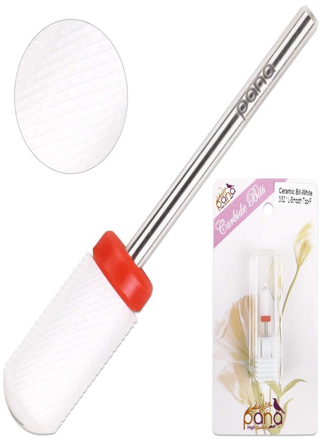 PANA 3/32" Ceramic White Smooth Top LARGE Barrel Bit Nail Drill (Grit: FINE) 3/32" Shank Size - Image 4