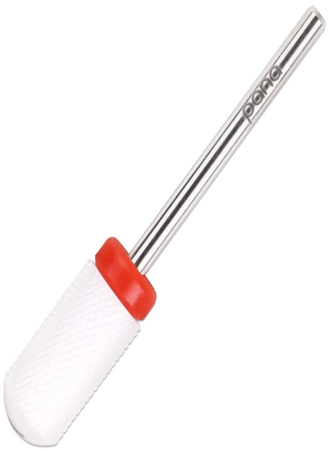 PANA 3/32" Ceramic White Smooth Top LARGE Barrel Bit Nail Drill (Grit: FINE) 3/32" Shank Size - Image 1