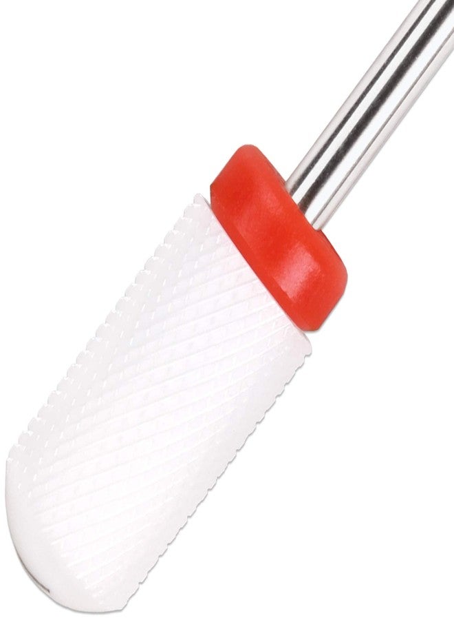 PANA 3/32" Ceramic White Smooth Top LARGE Barrel Bit Nail Drill (Grit: FINE) 3/32" Shank Size - Image 3
