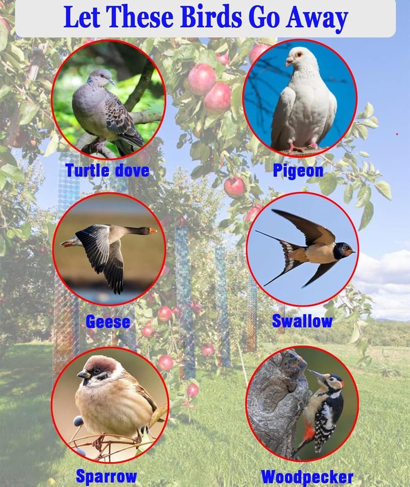 NUDFSY Pigeon Repellent, 502ft Pigeon Repellent for Balcony, Reflective Tape, Bird Scare Ribbon Flash Tape Pigeon Deterrent Repellent Devices Tape to Birds, Pigeons, Crows, Wildlife - Image 5