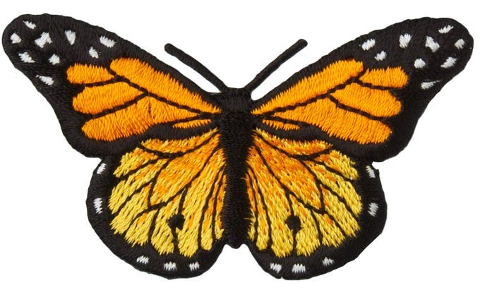 IRONON APPLIQUES MONARCH BUTTERFLY 3X134 1PKG