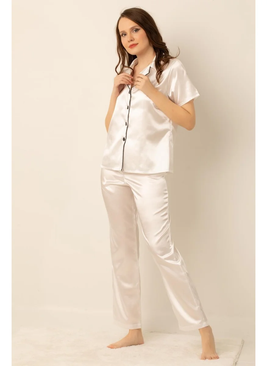 دو رى مى Miorre Women's Satin Pajama Set