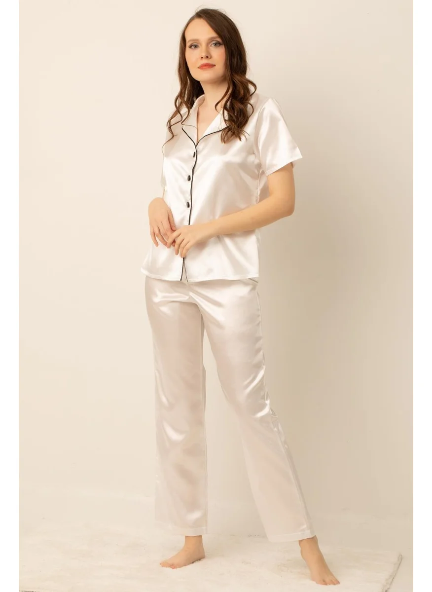 دو رى مى Miorre Women's Satin Pajama Set