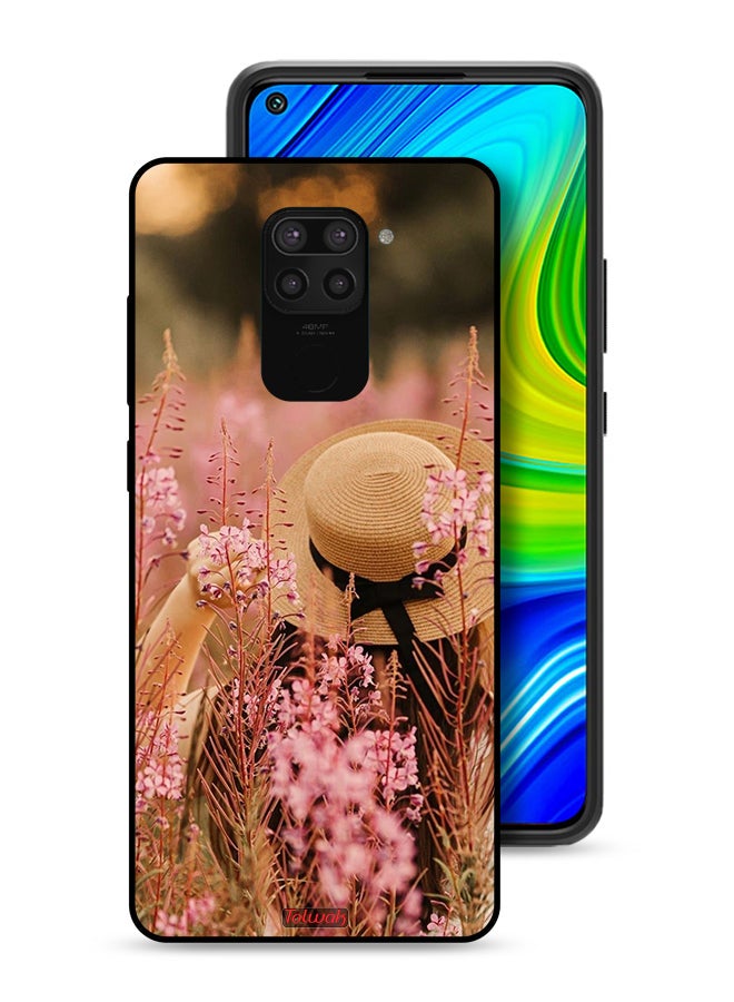 Tolwak Xiaomi Redmi Note 9 Protective Case Cover Hat Girl In Flowers  - Image 1