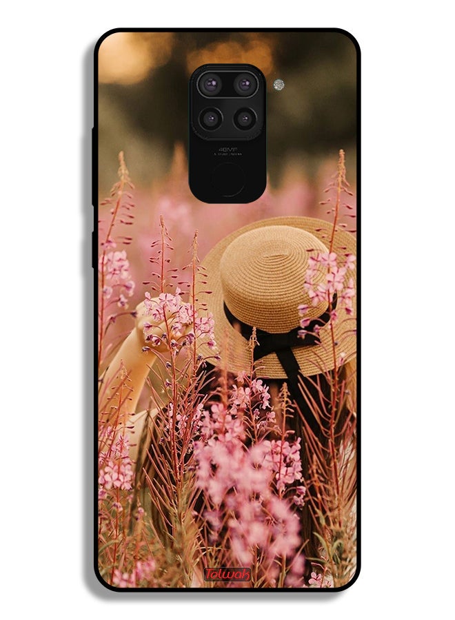 Tolwak Xiaomi Redmi Note 9 Protective Case Cover Hat Girl In Flowers  - Image 2