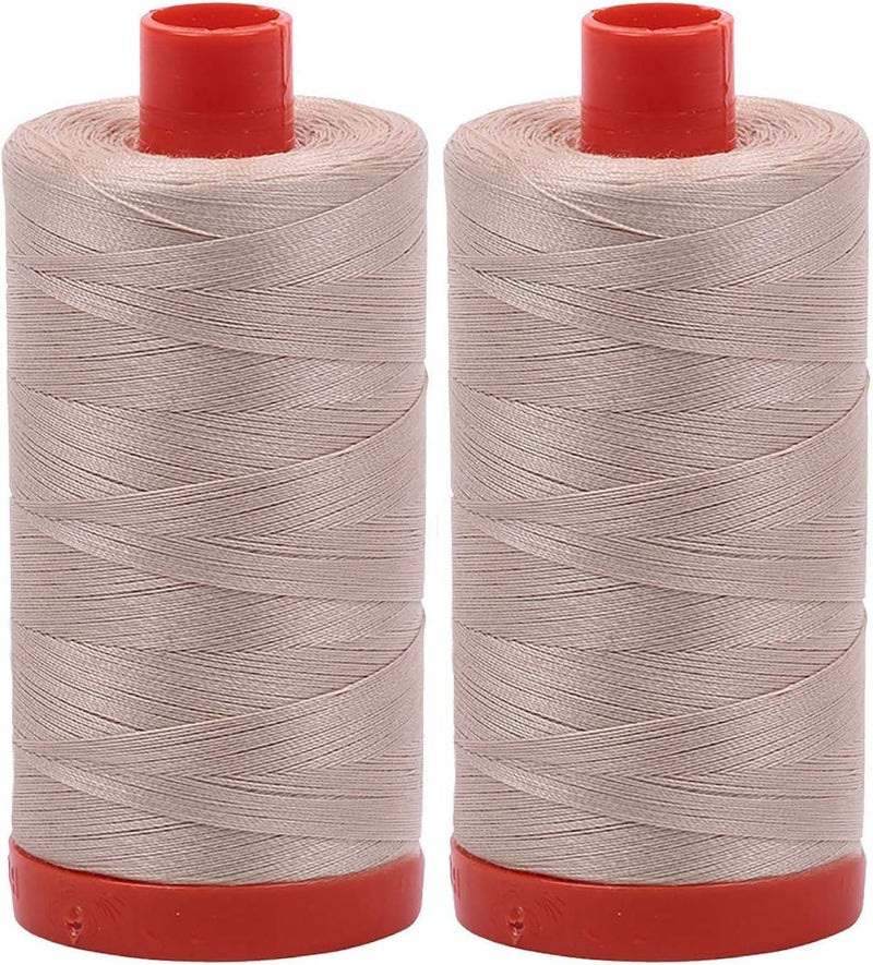 2-Pack - 50WT - ERMINE (2312) Solid - Mako Cotton Thread - 1422 Yards Each