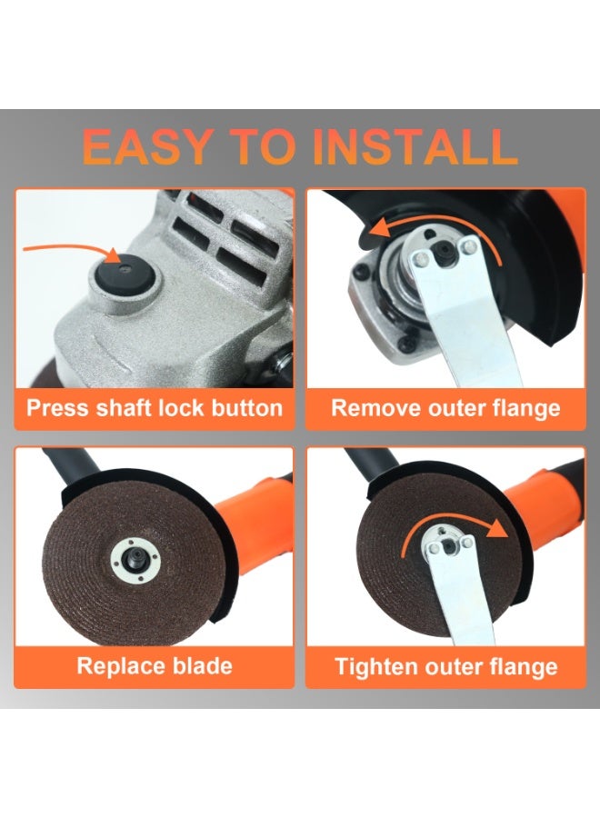 ELIKLIV Compact Angle Grinder with Paddle Switch Dust Protection for Metal/Wood Cutting & Polishing - Image 5