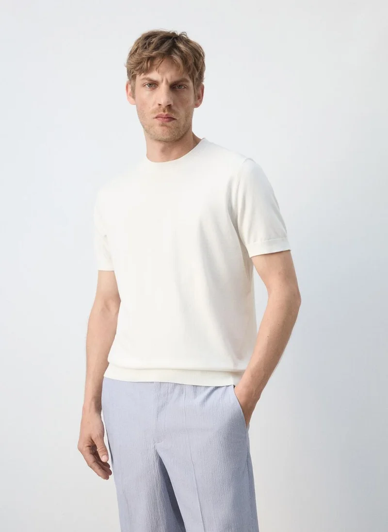 Fine-Knit 100% Cotton T-Shirt