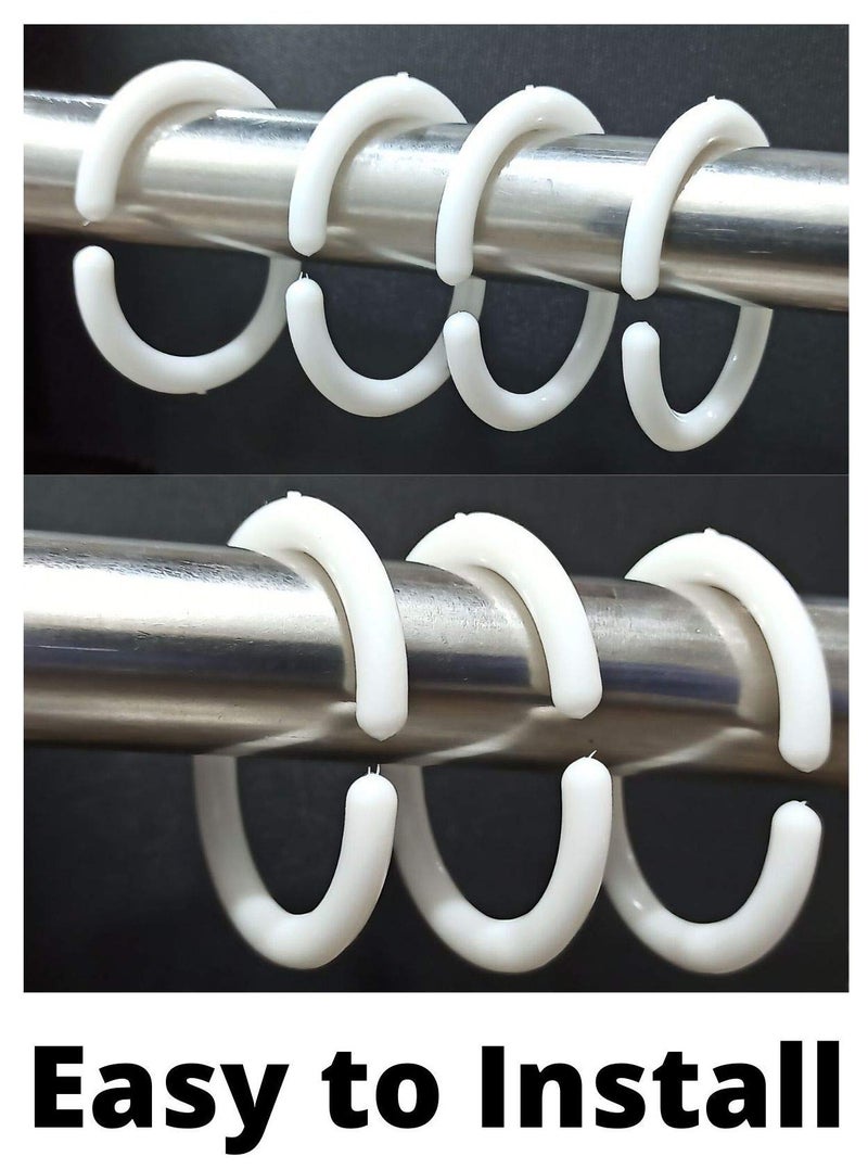 FAPBADRI FAPBADRI Shower Curtain Rings - Plastic 36 Pieces  - Image 5