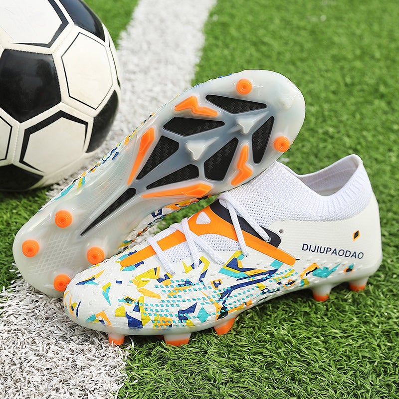 High-Top Football Shoes Men'S And Women'S Broken Nails Sneakers Wear-Resistant Spikes Anti-Slip Adult Lawn Professional Training Sneakers - Image 3