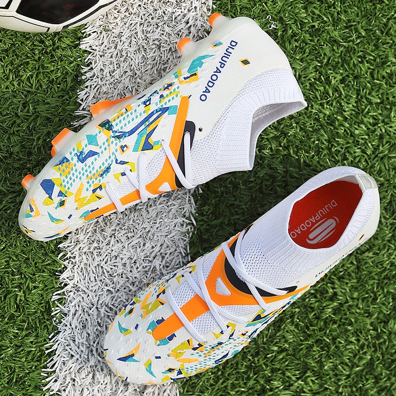 High-Top Football Shoes Men'S And Women'S Broken Nails Sneakers Wear-Resistant Spikes Anti-Slip Adult Lawn Professional Training Sneakers - Image 2