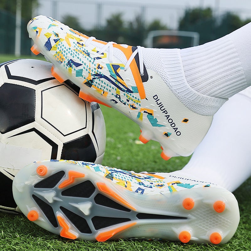 High-Top Football Shoes Men'S And Women'S Broken Nails Sneakers Wear-Resistant Spikes Anti-Slip Adult Lawn Professional Training Sneakers - Image 1