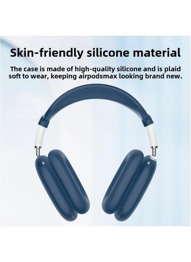 Generic - Suitable For Apple AirPods Max Head-mounted Headphone Head Beam Shell Ear Cap Silicone Protective Cover-Color:Red Beam-Model:Headphones - Image 1