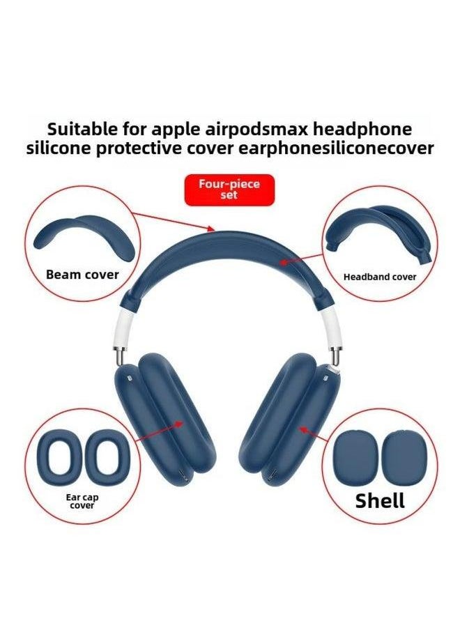 Generic - Suitable For Apple AirPods Max Head-mounted Headphone Head Beam Shell Ear Cap Silicone Protective Cover-Color:Red Beam-Model:Headphones - Image 1