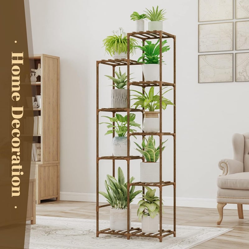 Bamworld حامل نباتات باموورلد بارتفاع 62 بوصة للنباتات الداخلية رف زاوية خارجي حامل زهور لغرفة المعيشة والشرفة والحديقة - Image 5