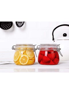 Mash 6 Pieces Clip Jar Big 25oz Glass Food Storage Jars with Airtight Clamp Lids, Air Tight 750ml Clear Preserving Seal Wide Mouth Containers with Wire Clips Fastening Large Kitchen Canisters  - Image 5