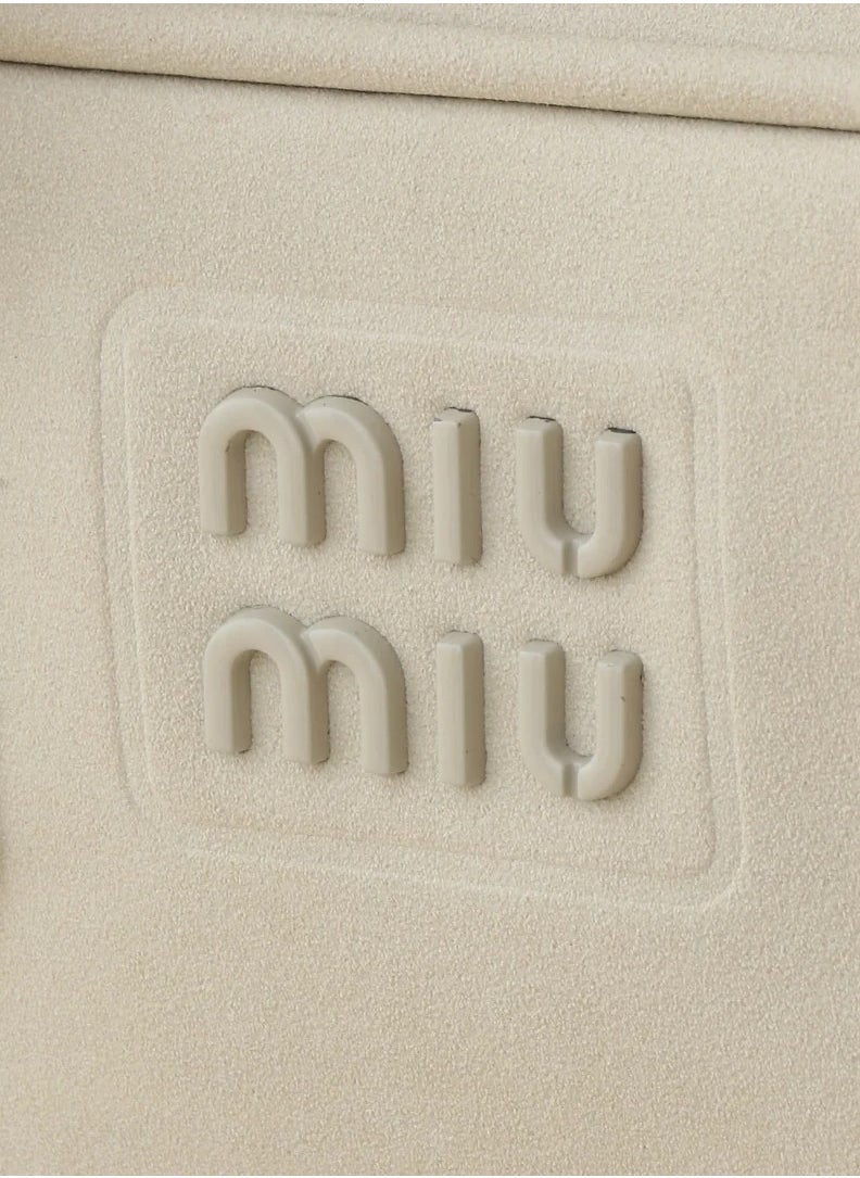 Miu Miu Arcadie padded suede top-handle bag  - Image 4