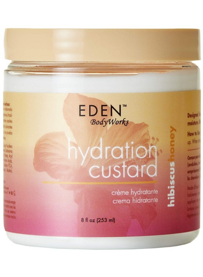 eden bodyworks Hibiscus Honey Hydration Custard | 8 Oz | Define Light & Bouncy Curls - Moisturize & Soften Hair - Image 1