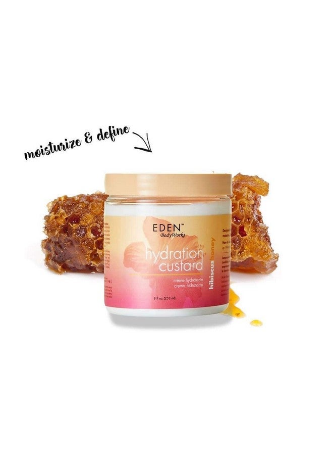 eden bodyworks Hibiscus Honey Hydration Custard | 8 Oz | Define Light & Bouncy Curls - Moisturize & Soften Hair - Image 2